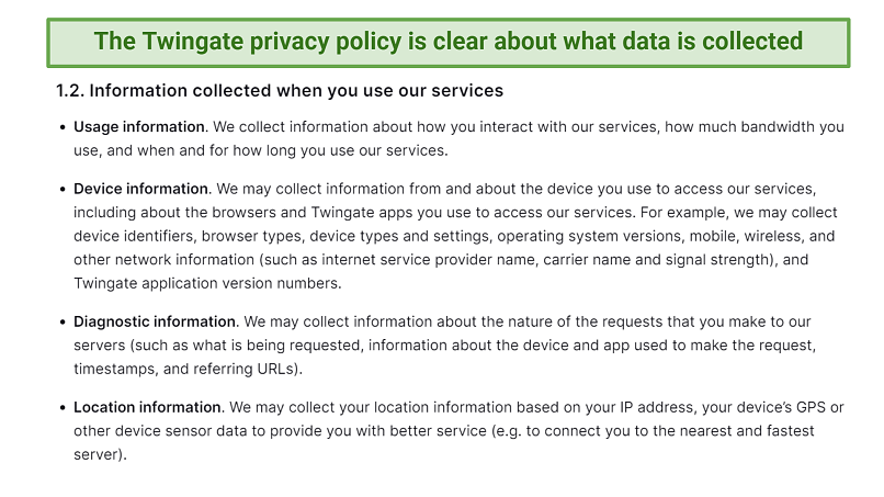 Privacy — Collects Data but Separates Personal Traffic